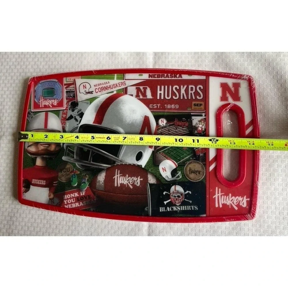 You The Fan Nebraska Corn Huskers Reversible Cutting Board NEW